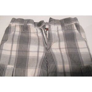 Fission shorts cargo white gray stripe kids 22 youth boys XS 8